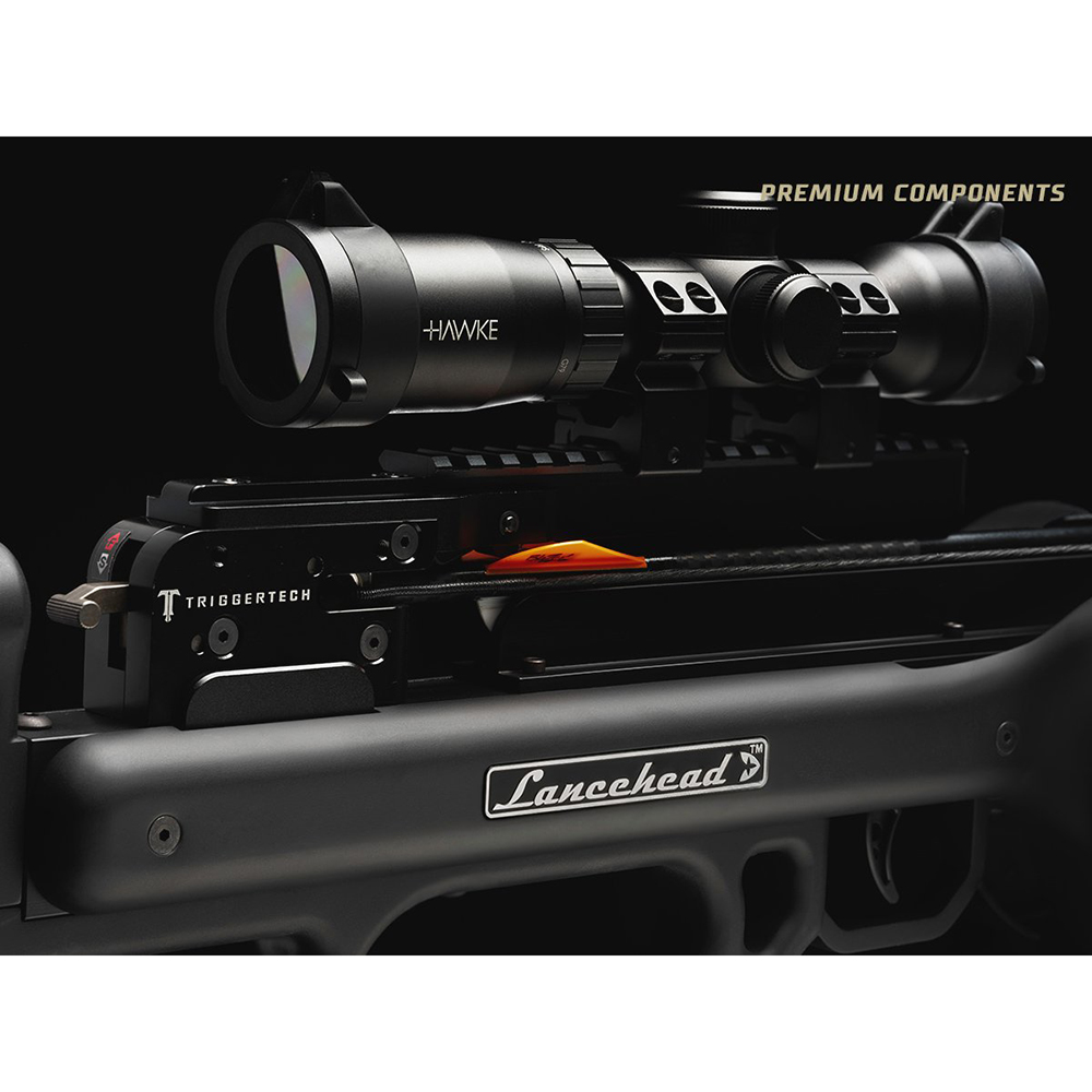 Торсионный арбалет F1, нач. скорость 360 ф/с, 109,7 м/с, длина 90 см, ход тетивы 61 см, ширина 10 см, в комплекте, цвет черный