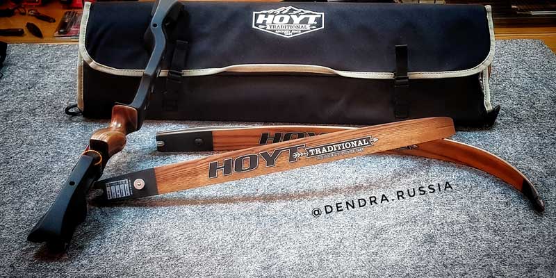 Лук традиционный HOYT SATORI, рукоять цвет черный, плечи цвет дерево, правый, длина 62", сила 45 lbs