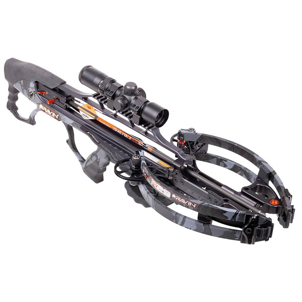 Арбалет блочный Ravin R29, скорость 430 ф/с (131 м/с), ширина 15 см (взвод), ход тетивы 31,8 см, в комплекте